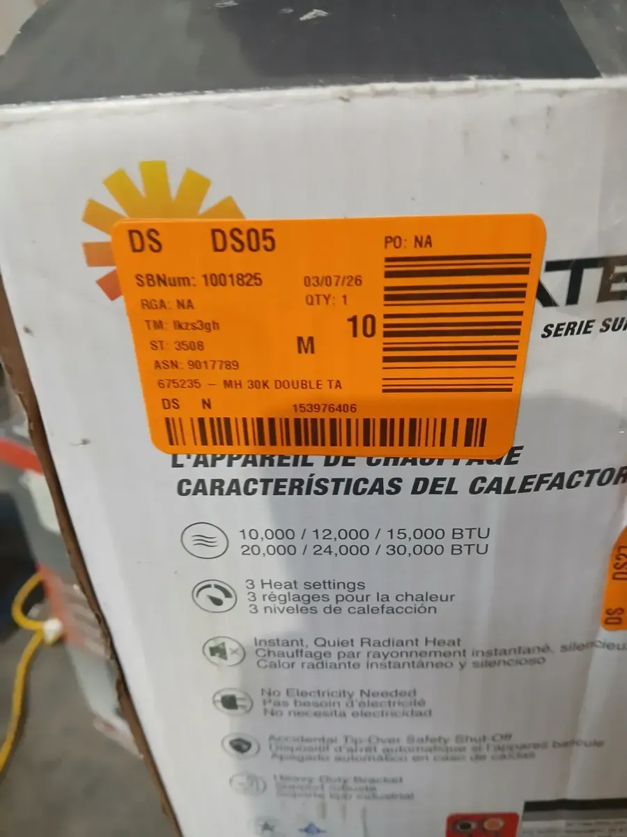 Double Tank Top 30,000 BTU Radiant Propane Outdoor Space Heater (750 sq. ft. Heating Area) - image 4