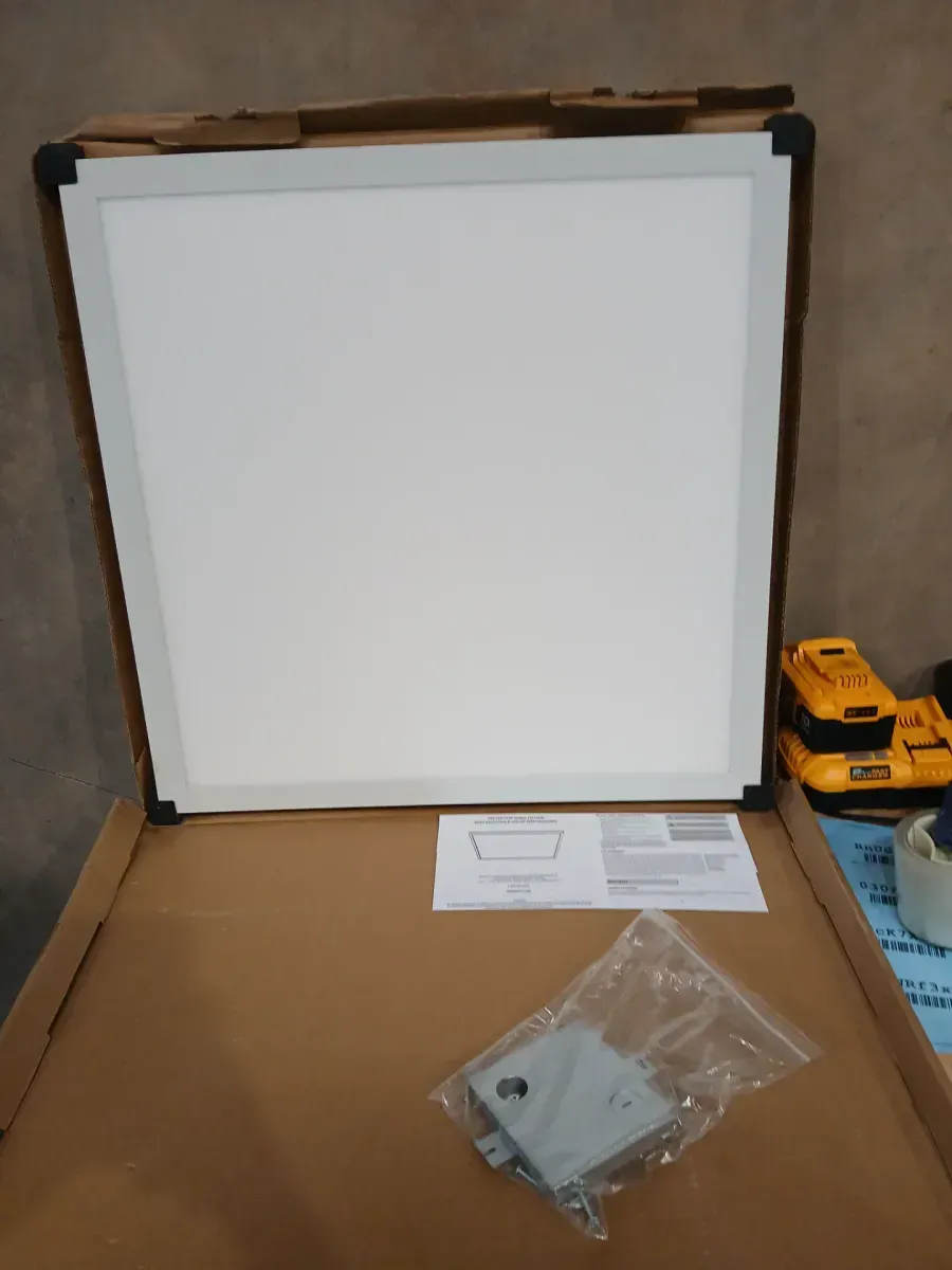 1-Pack 2 ft. x 2 ft. 4250 Lumens Non-Dimmable Integrated LED Flat Panel Ceiling Flush Mount Fixture Selectable 5CCT - image 4