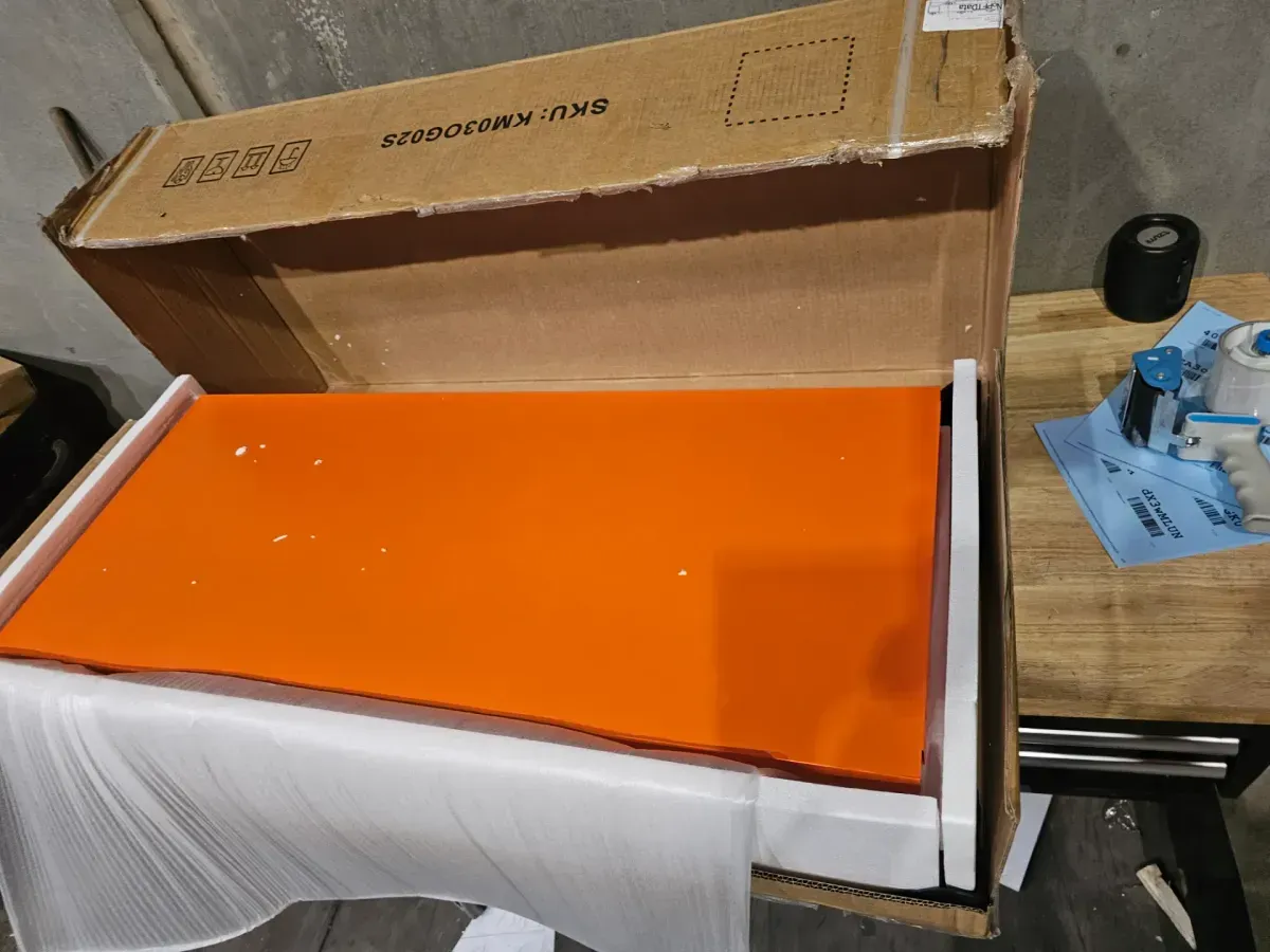 Orange 3 Tier 47.24 in. H Metal Storage Cabinet with Adjustable Shelves 2 Door Metal Locker Style Accent Storage Cabinet - image 3