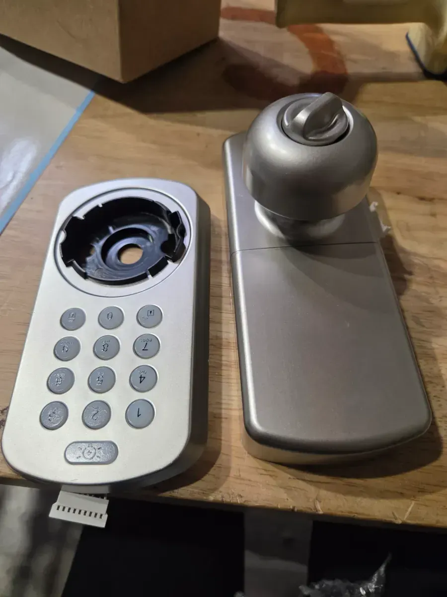 Keyless Satin Nickel Entry Door Knob - image 2