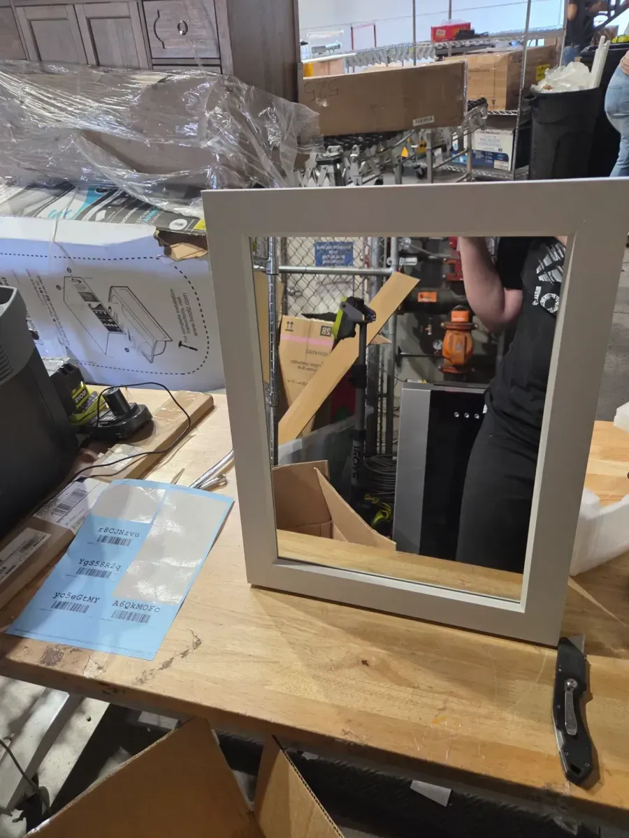 Glacier Bay 15-1/4 in. W x 19-3/8 in. H Rectangular Framed Recessed or Surface-Mount Bathroom Medicine Cabinet with Mirror, White - image 2