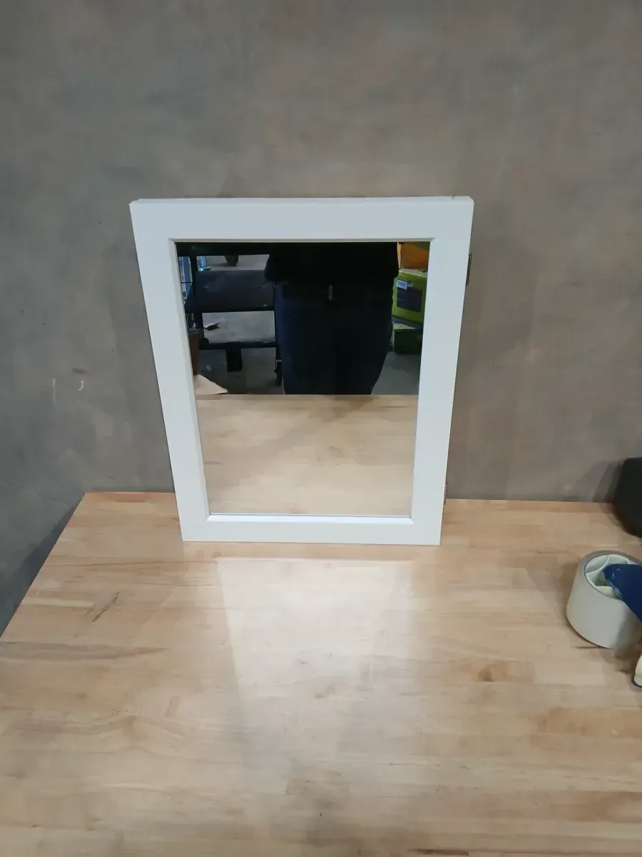 Glacier Bay 15-1/4 in. W x 19-3/8 in. H Rectangular Framed Recessed or Surface-Mount Bathroom Medicine Cabinet with Mirror, White - image 3