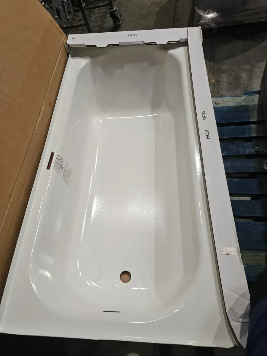 Bootzcast 60 in. x 30 in. Soaking Alcove Bathtub with Left Drain in White - image 3