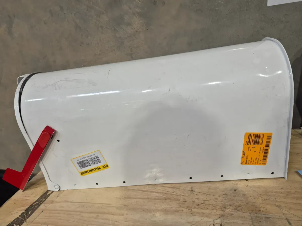 Elite White, Large, Steel, Post Mount Mailbox - image 3