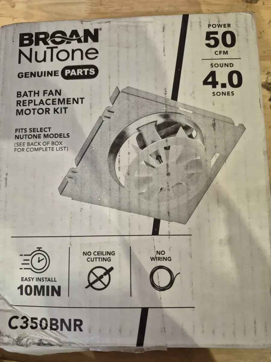 Genuine Replacement Motor Wheel for 696N Ventilation Fan, 50CFM, 4.0 Sones - image 3