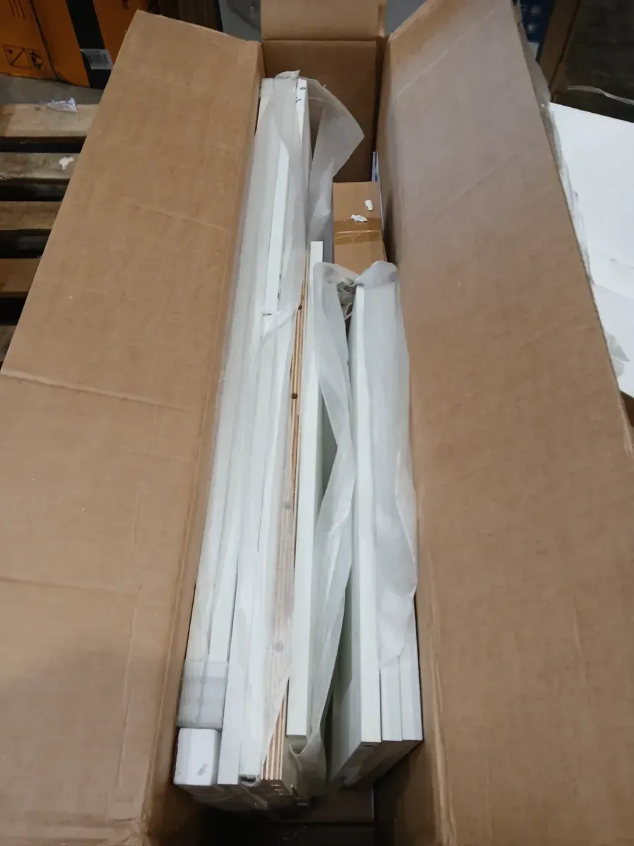 Modern White 2-Tier 3 Doors Stackable Wall Mounted Storage Cabinet Adjustable Shelves (15.75 "D x 35.43" W x 19.69 "H) - image 2