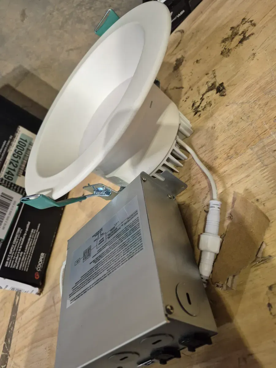 LCR8 8 in. Soft White Selectable CCT Integrated LED Recessed Light with Round Surface Mount White Trim Retrofit Module - image 4