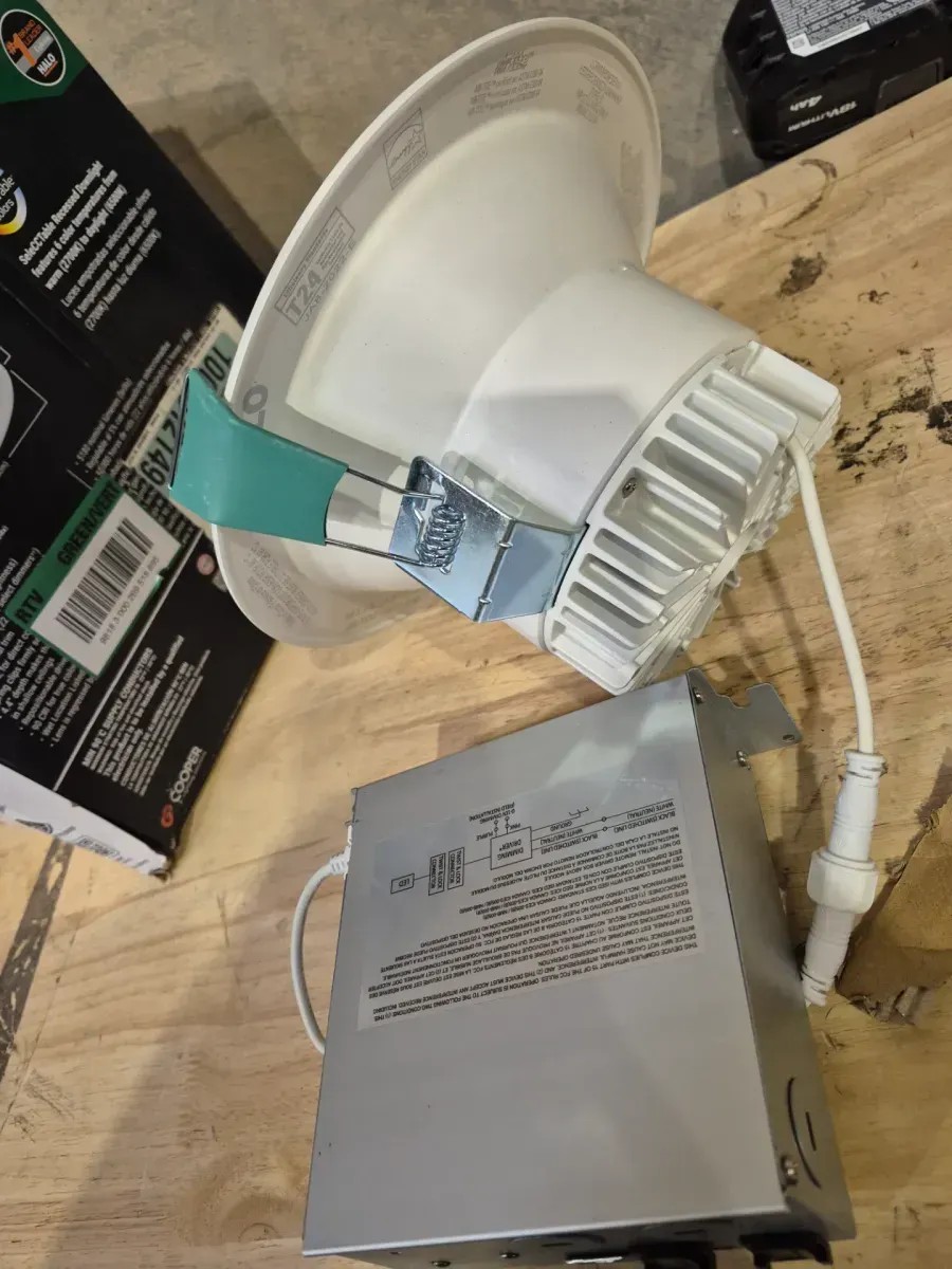 LCR8 8 in. Soft White Selectable CCT Integrated LED Recessed Light with Round Surface Mount White Trim Retrofit Module - image 5