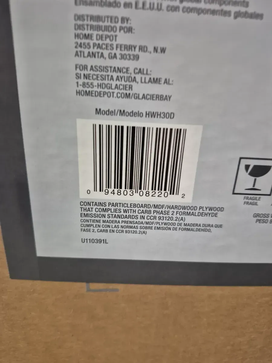 Glacier Bay Hampton 30 in. W x 21 in. D x 33.5 in. H Bath Vanity Cabinet without Top in White - image 3