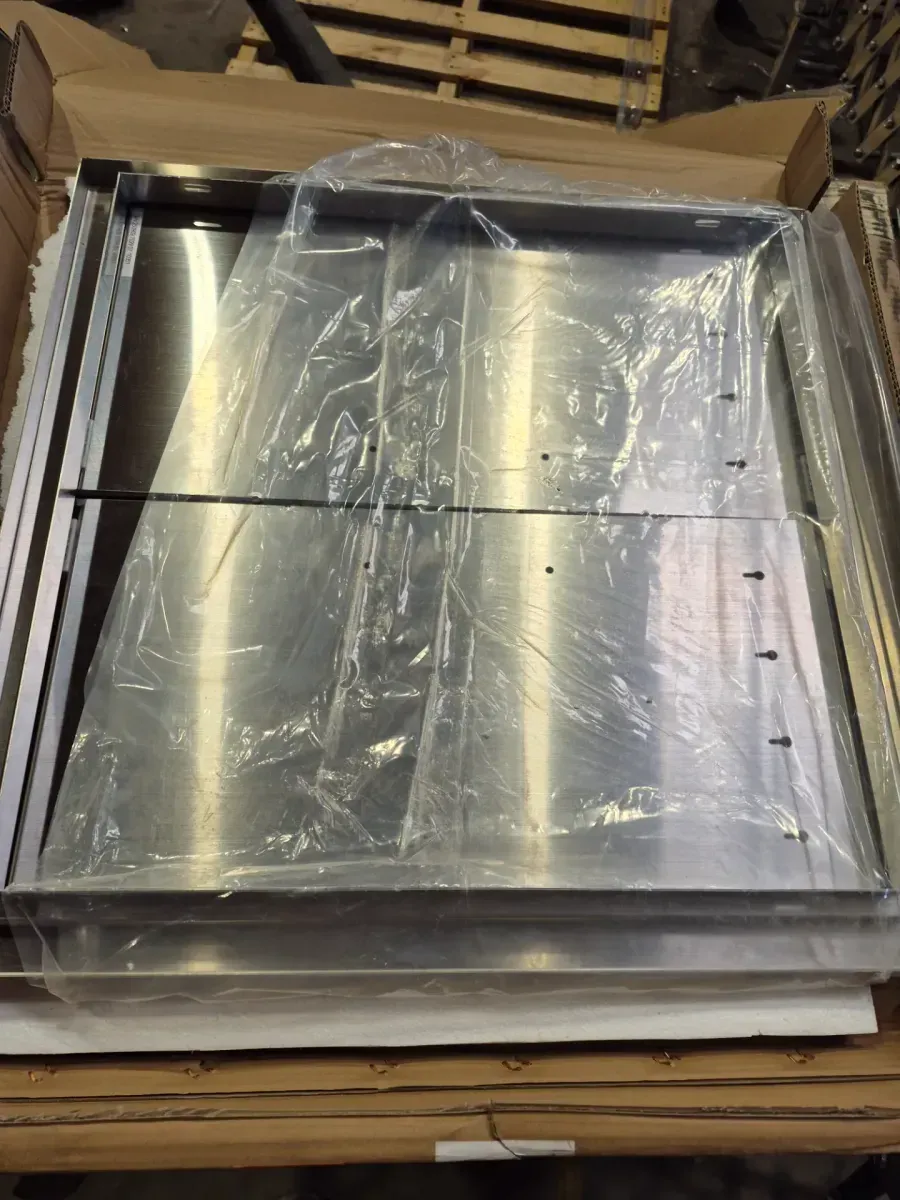 Double Outdoor Kitchen Door 24 in. W x 24 in. H BBQ Access Door Stainless Steel Flush Mount Door with Handles and Hooks - image 2