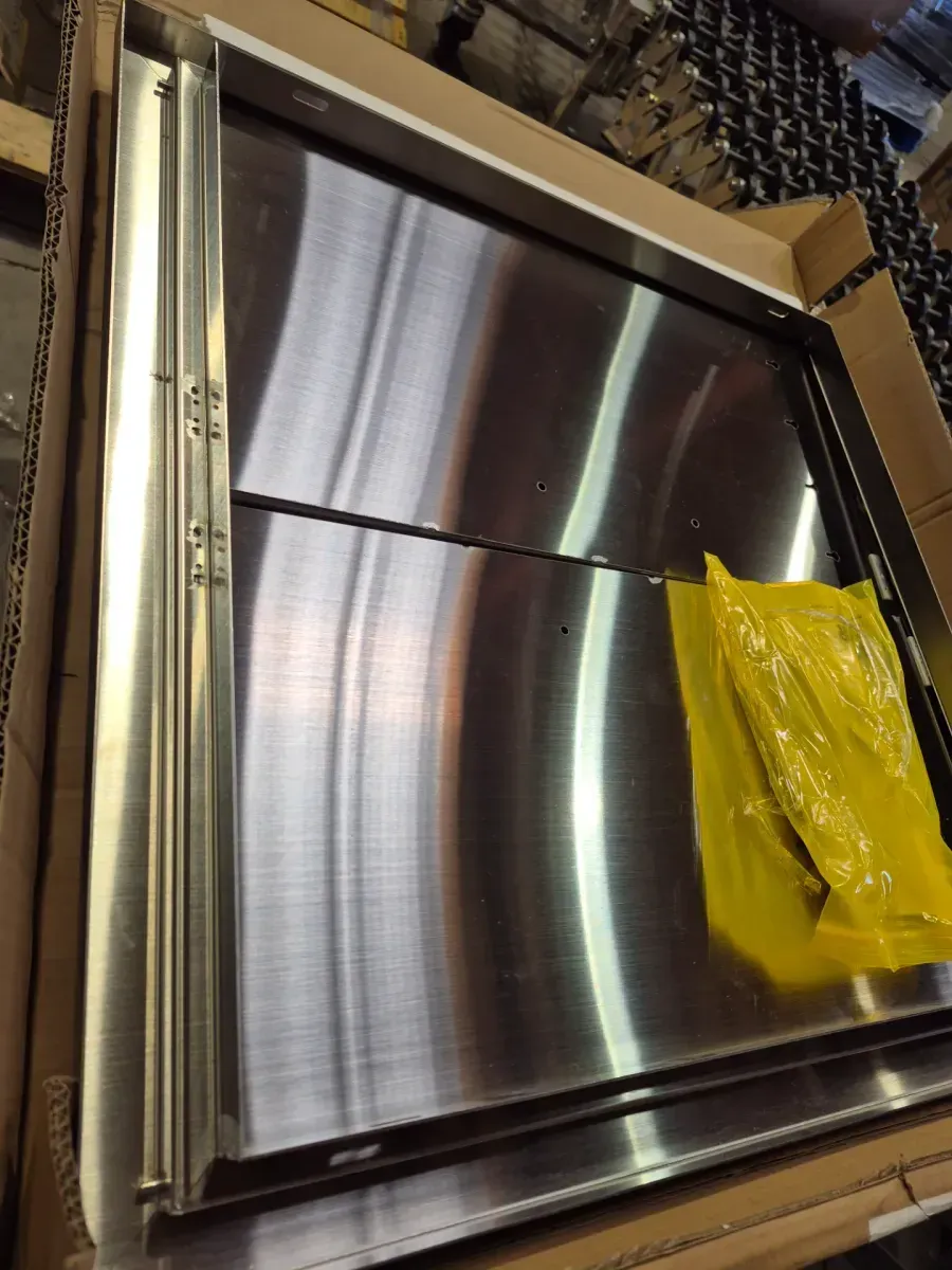 Double Outdoor Kitchen Door 24 in. W x 24 in. H BBQ Access Door Stainless Steel Flush Mount Door with Handles and Hooks - image 3