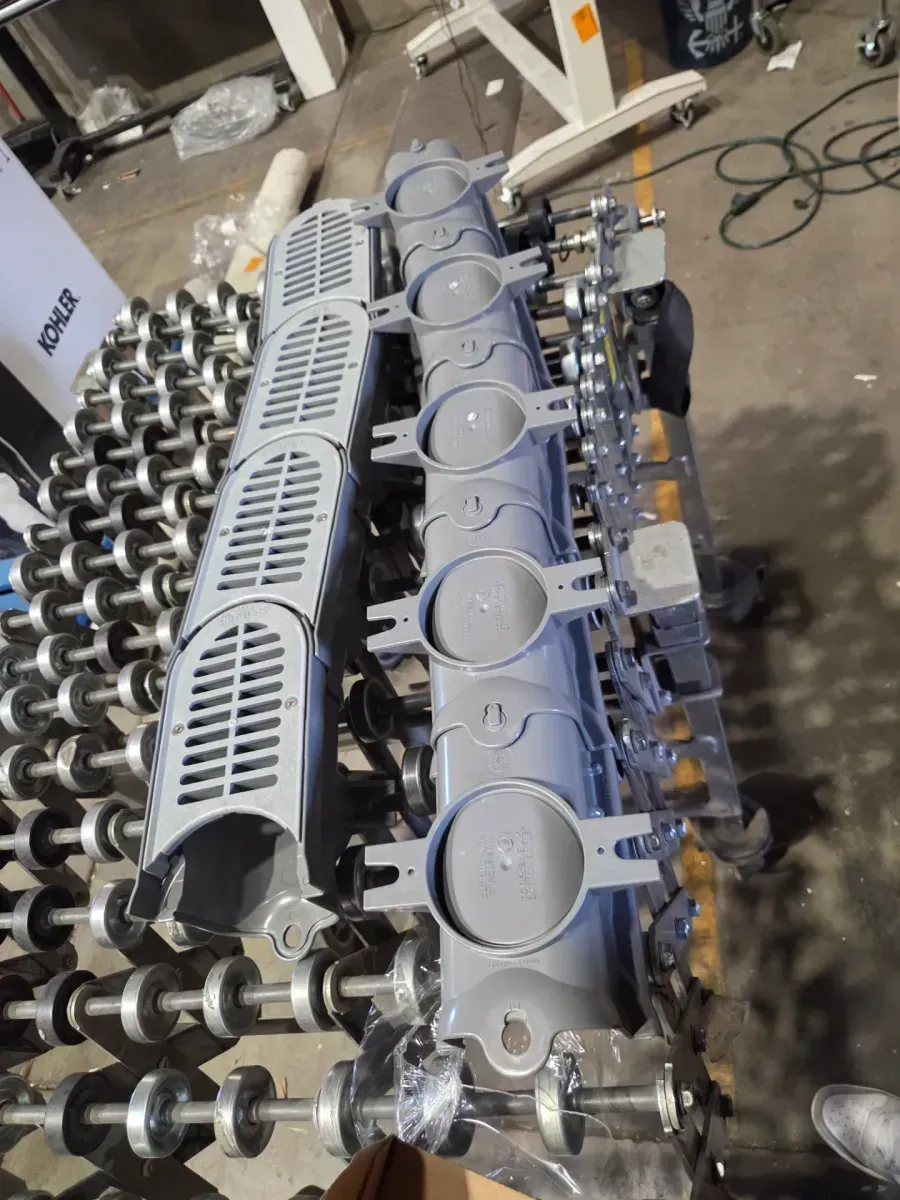 4" Spee-D Contour Channel Drain Middle Section and Gray Grate 9 Piece Kit - image 4