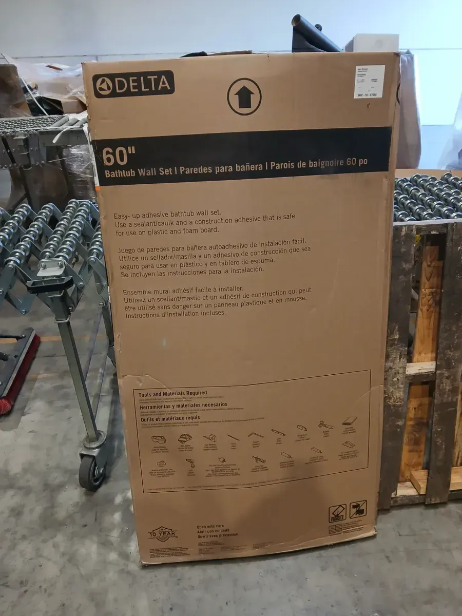 Pro-Series 60 in. W x 57 in. H Five Piece Glue Up Bathtub Surrounds in High Gloss White - image 2