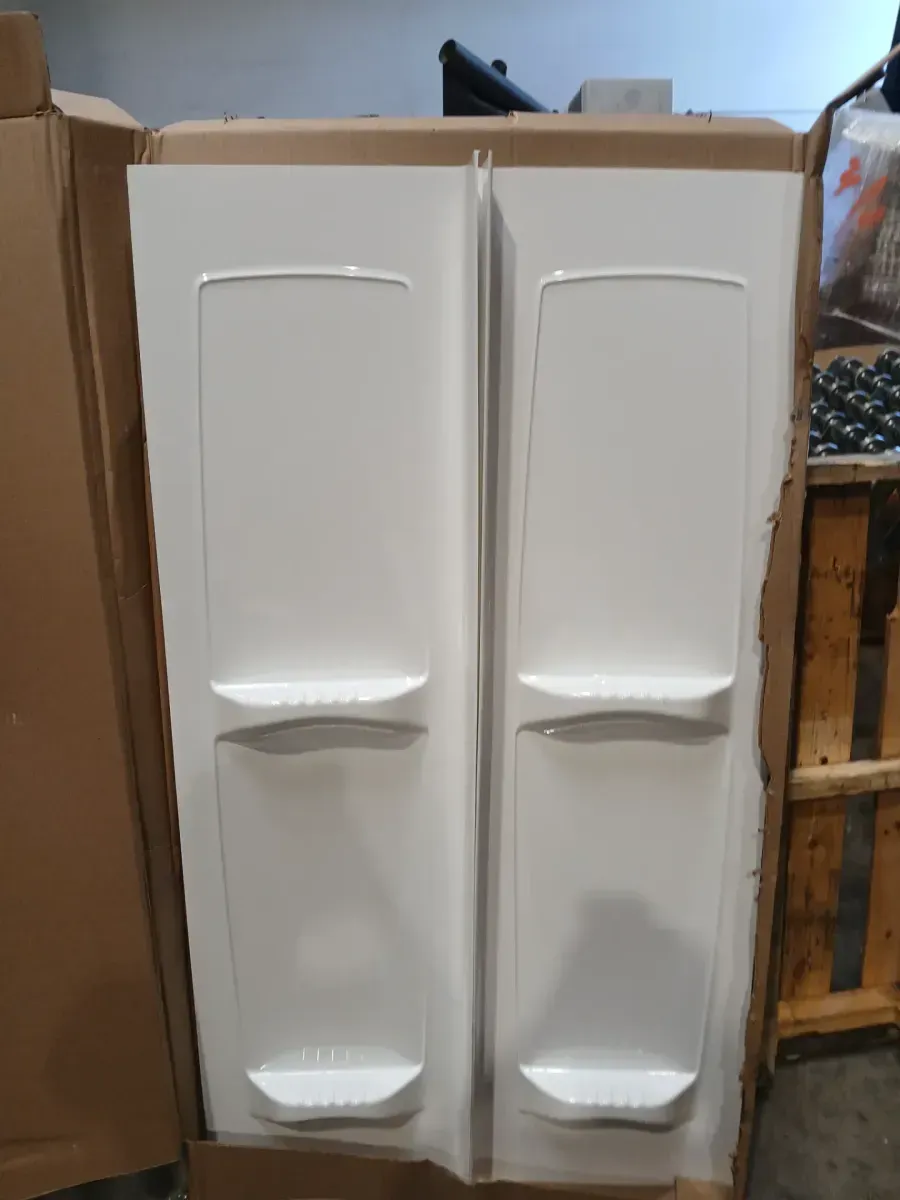 Pro-Series 60 in. W x 57 in. H Five Piece Glue Up Bathtub Surrounds in High Gloss White - image 3