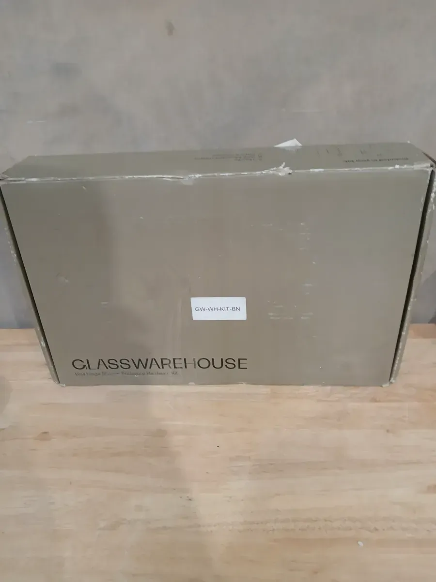 78 in. Bath Tub Glass Hinged Hardware Pack in Brushed Nickel with Knob - image 2