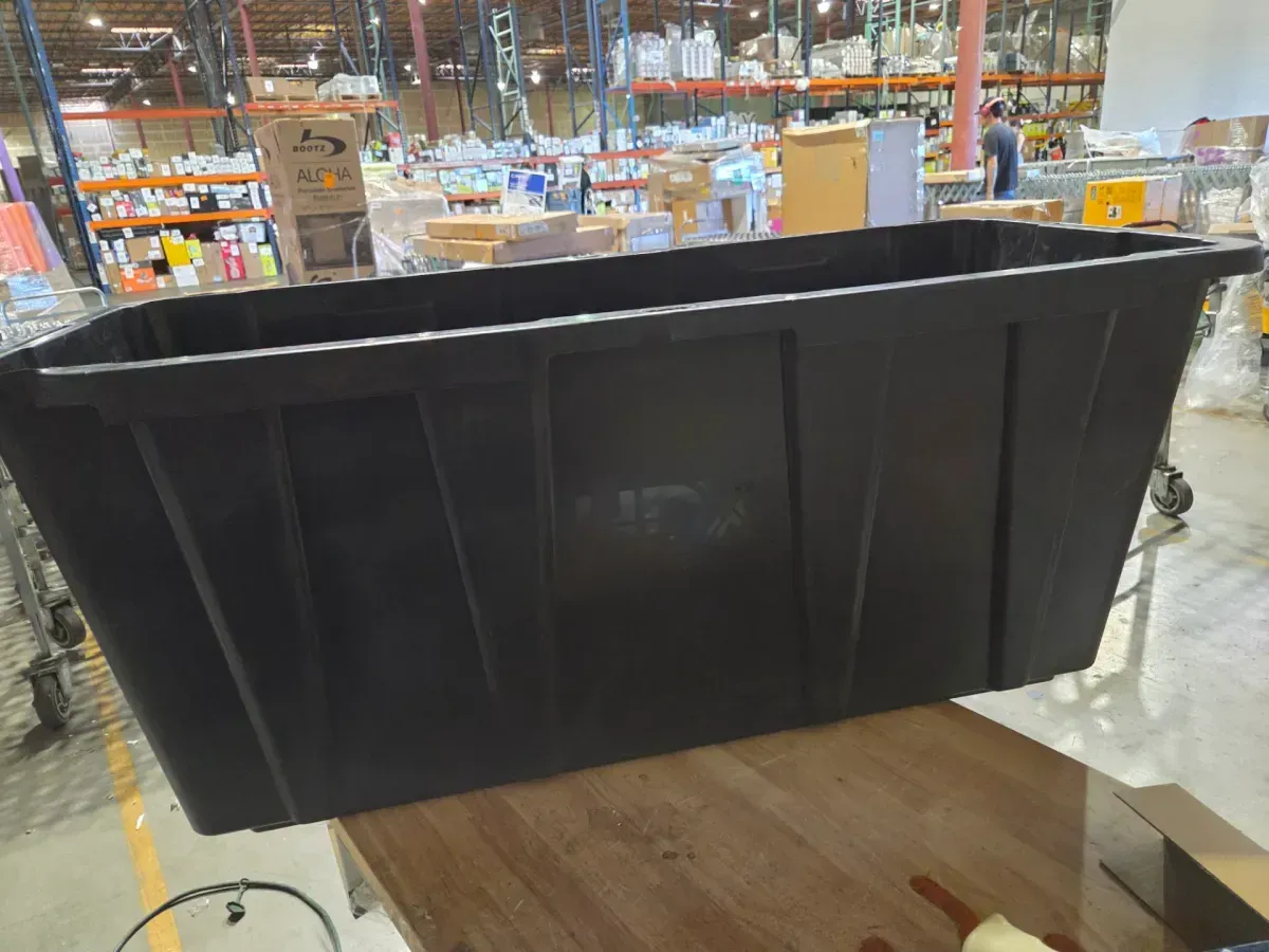 HDX 57 Gal. Tough Storage Tote in Black with Yellow Lid - image 2