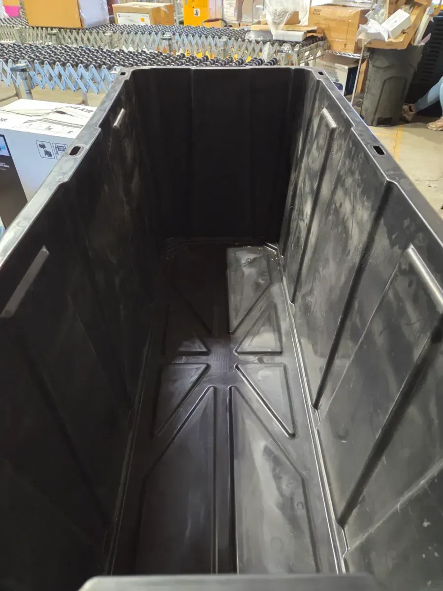 HDX 57 Gal. Tough Storage Tote in Black with Yellow Lid - image 3