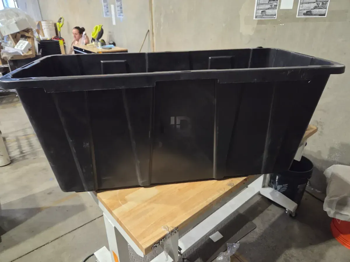 HDX 57 Gal. Tough Storage Tote in Black with Yellow Lid - image 4