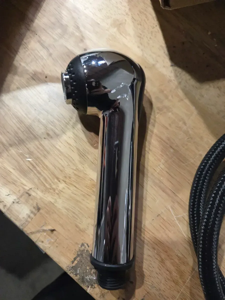 Glacier Bay 24.1 in. L x 24.1 in. W x 36.7 in. H Laundry Sink / Utility Sink Work Center in White with Pull-Out Faucet in Chrome - image 4