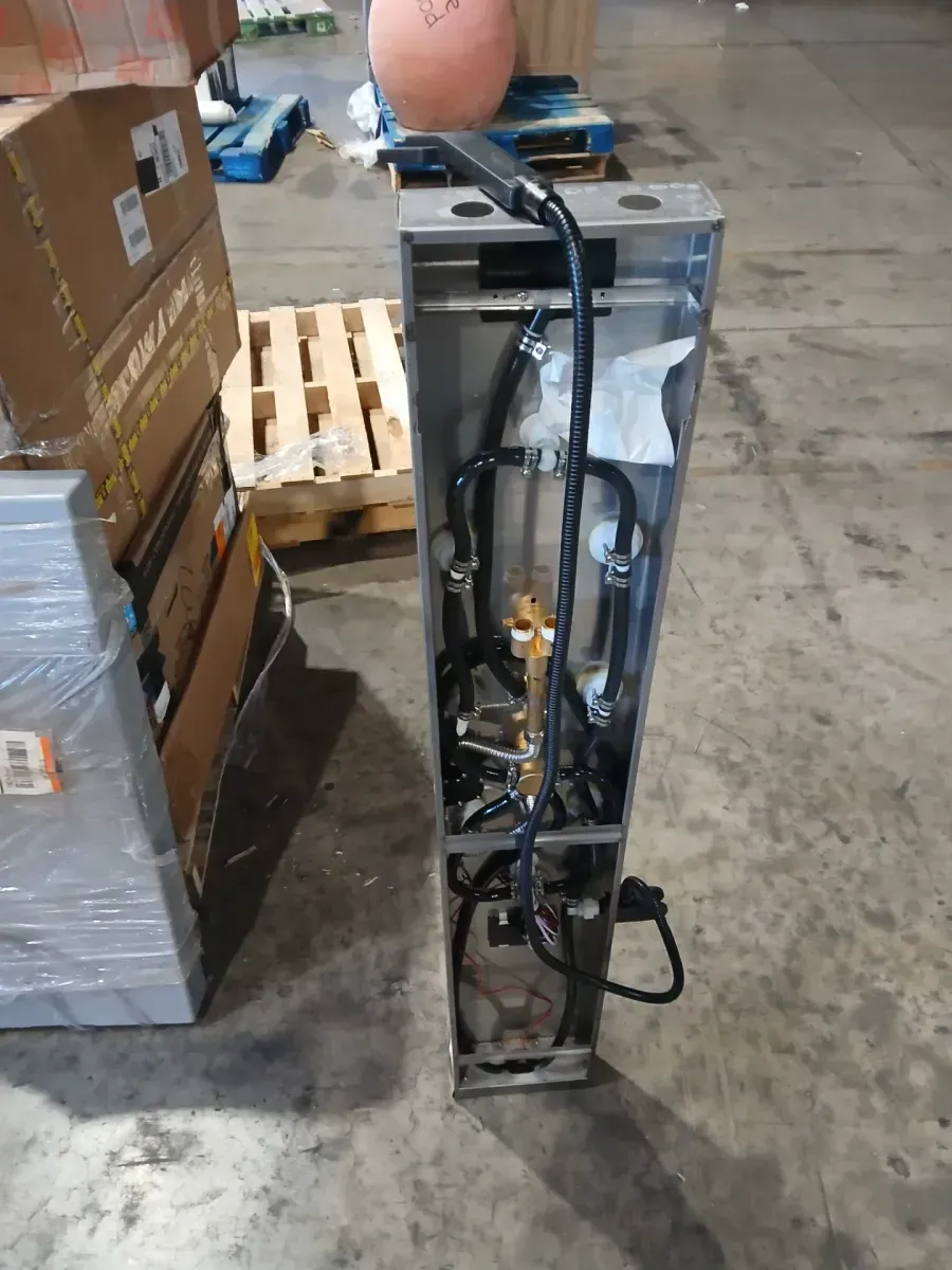 8-Jet Rainfall Shower Panel System with Rainfall Waterfall Shower Head, Shower Wand and LED Light in Black Nickel - image 4