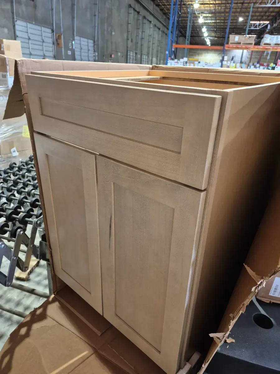 Recessed Panel 36 in. W x 24 in. D x 34.5 in. H Assembled Sink Base Kitchen Cabinet in Unfinished - image 3