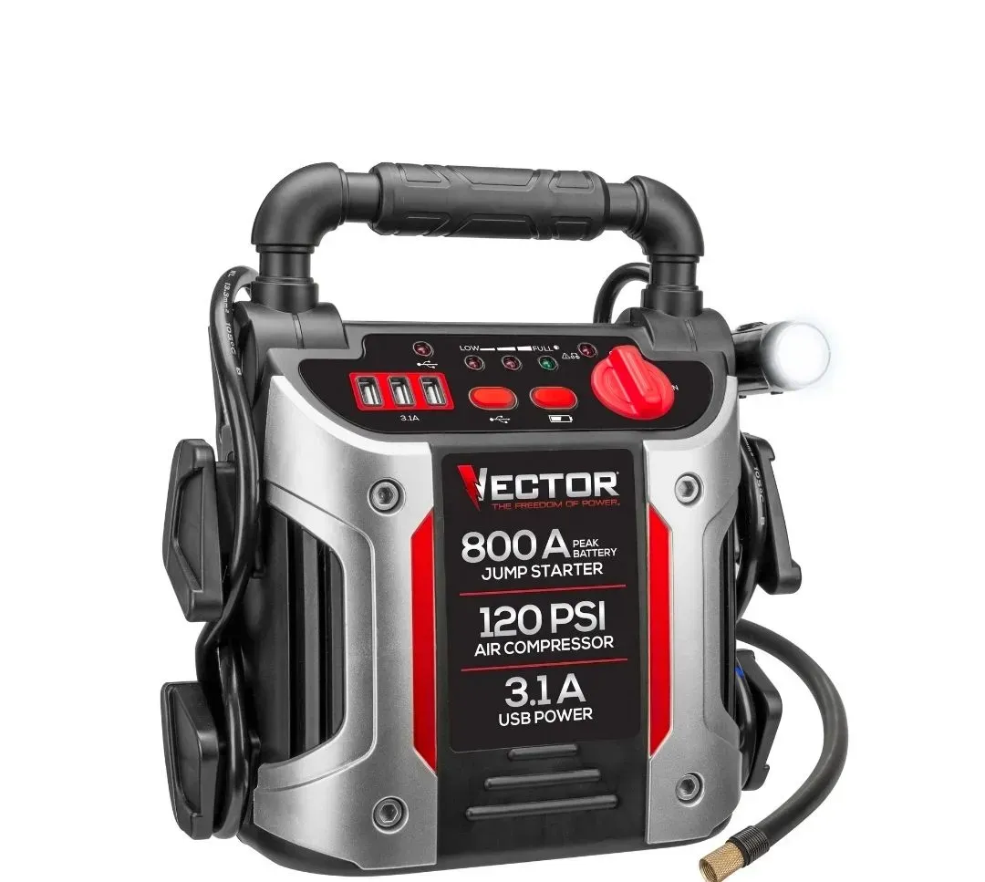 Vector 800A Peak Battery Jump Starter with 120 PSI Air Compressor - image 1