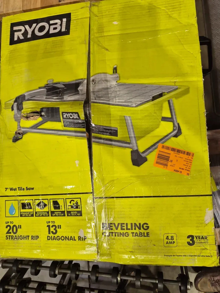 RYOBI 4.8 -Amps 7 in. Blade Corded Tabletop Wet Tile Saw - image 2