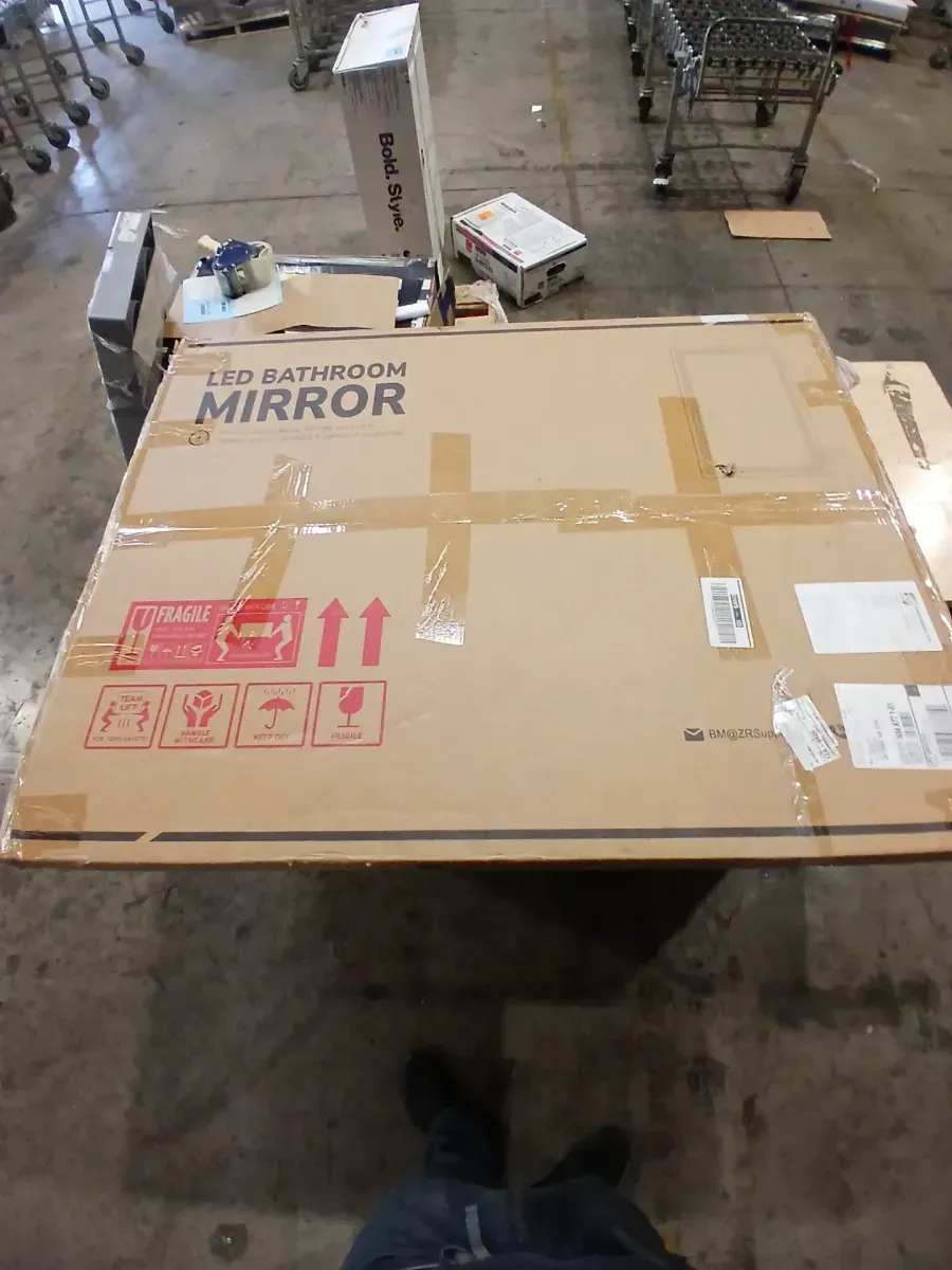 40 in. W x 32 in. H Rectangular Frameless LED Lighted Bathroom Vanity Mirror with Light with Backlit and Anti-Fog - image 2