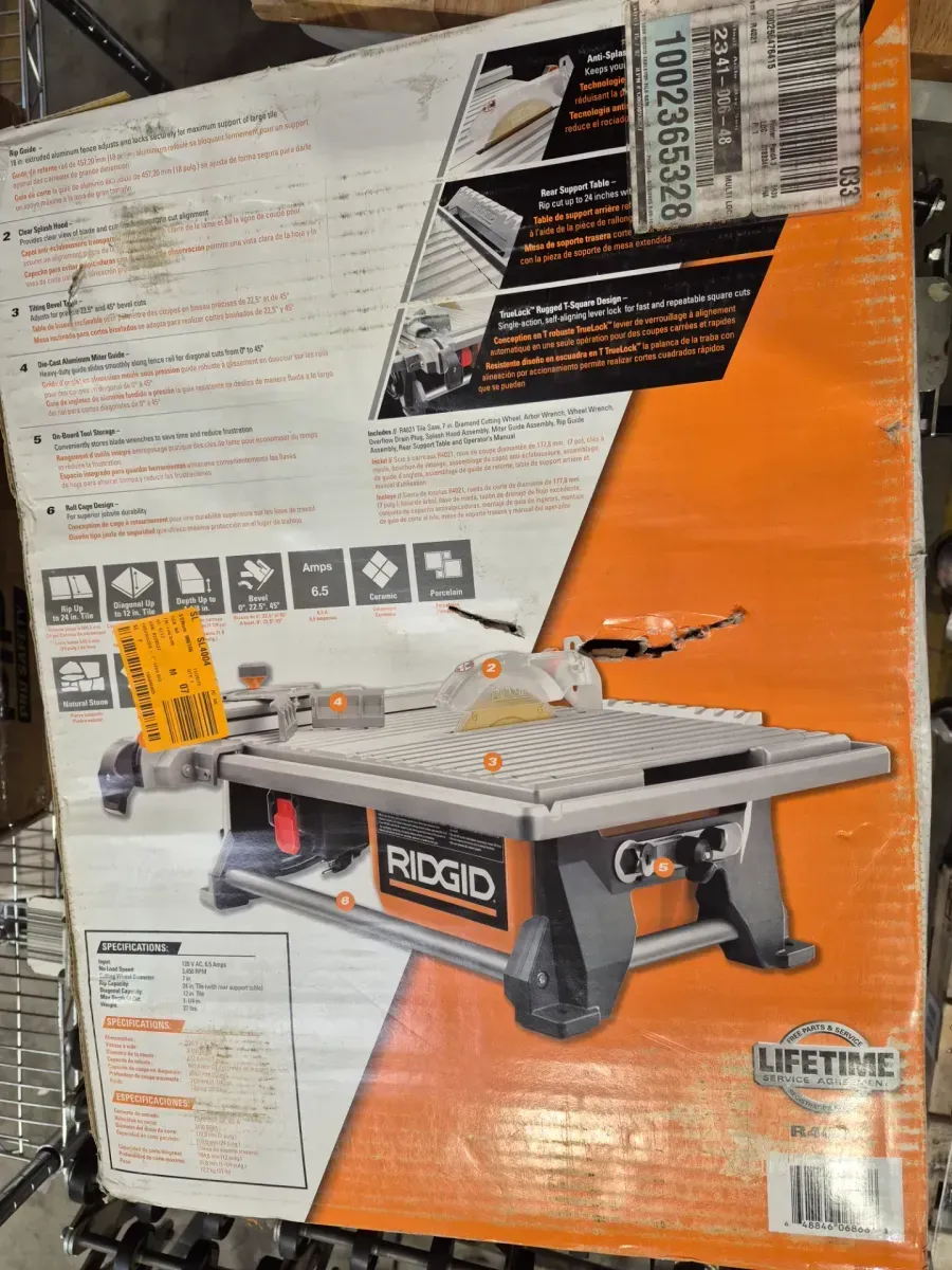 RIDGID 6.5-Amp 7 in. Blade Corded Table Top Wet Tile Saw - image 2