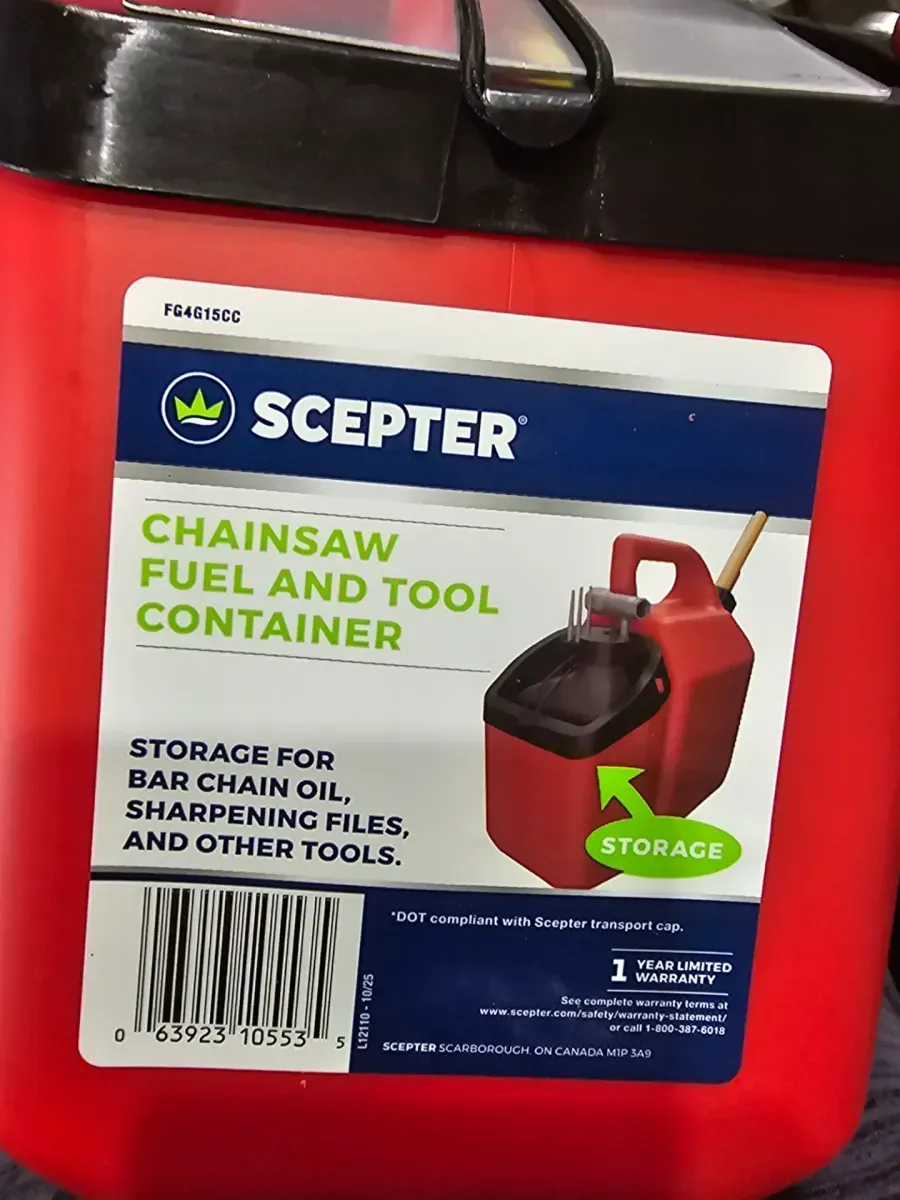 1.5 Gal. Gas Can with Chainsaw Tool Storage Compartment - image 6