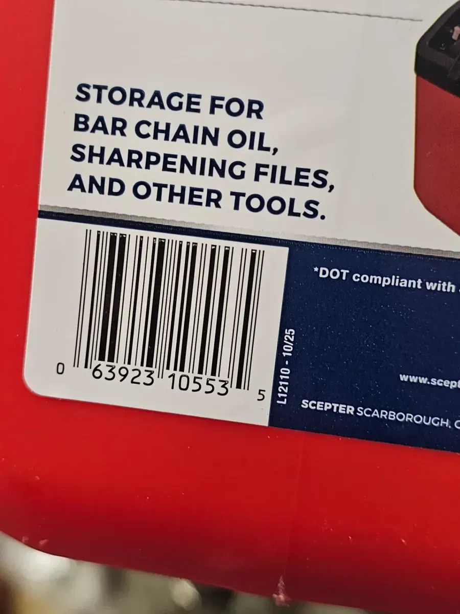 1.5 Gal. Gas Can with Chainsaw Tool Storage Compartment - image 3