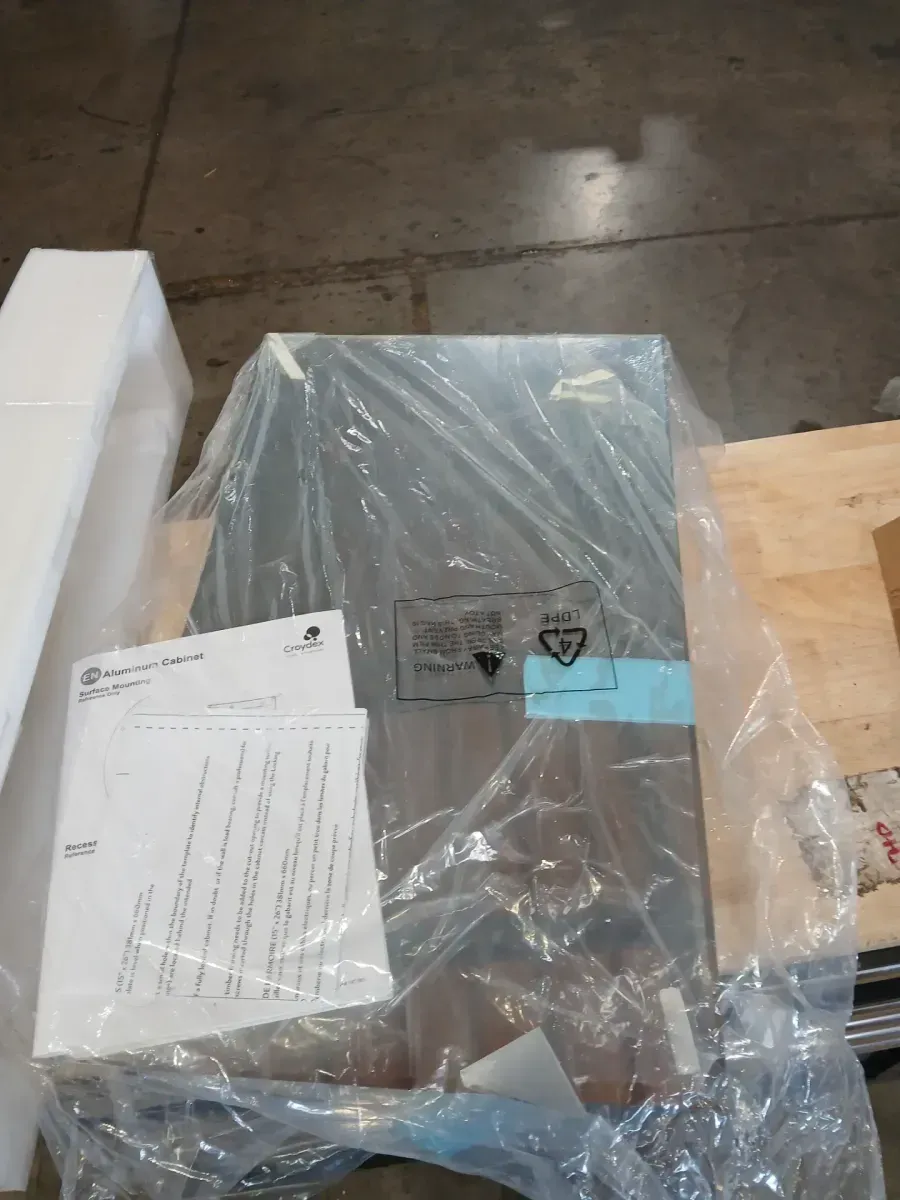 Mallard 15 in. W x 25 in. H Single Door Rectangular Silver Aluminum Recessed/Surface Mount Medicine Cabinet with Mirror - image 3