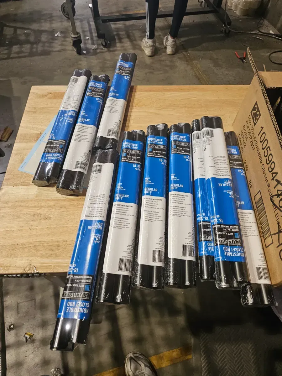 18 in. - 30 in. Adjustable Closet Rod-Matte Black - image 2