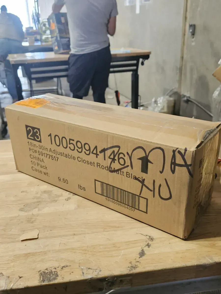 18 in. - 30 in. Adjustable Closet Rod-Matte Black - image 4