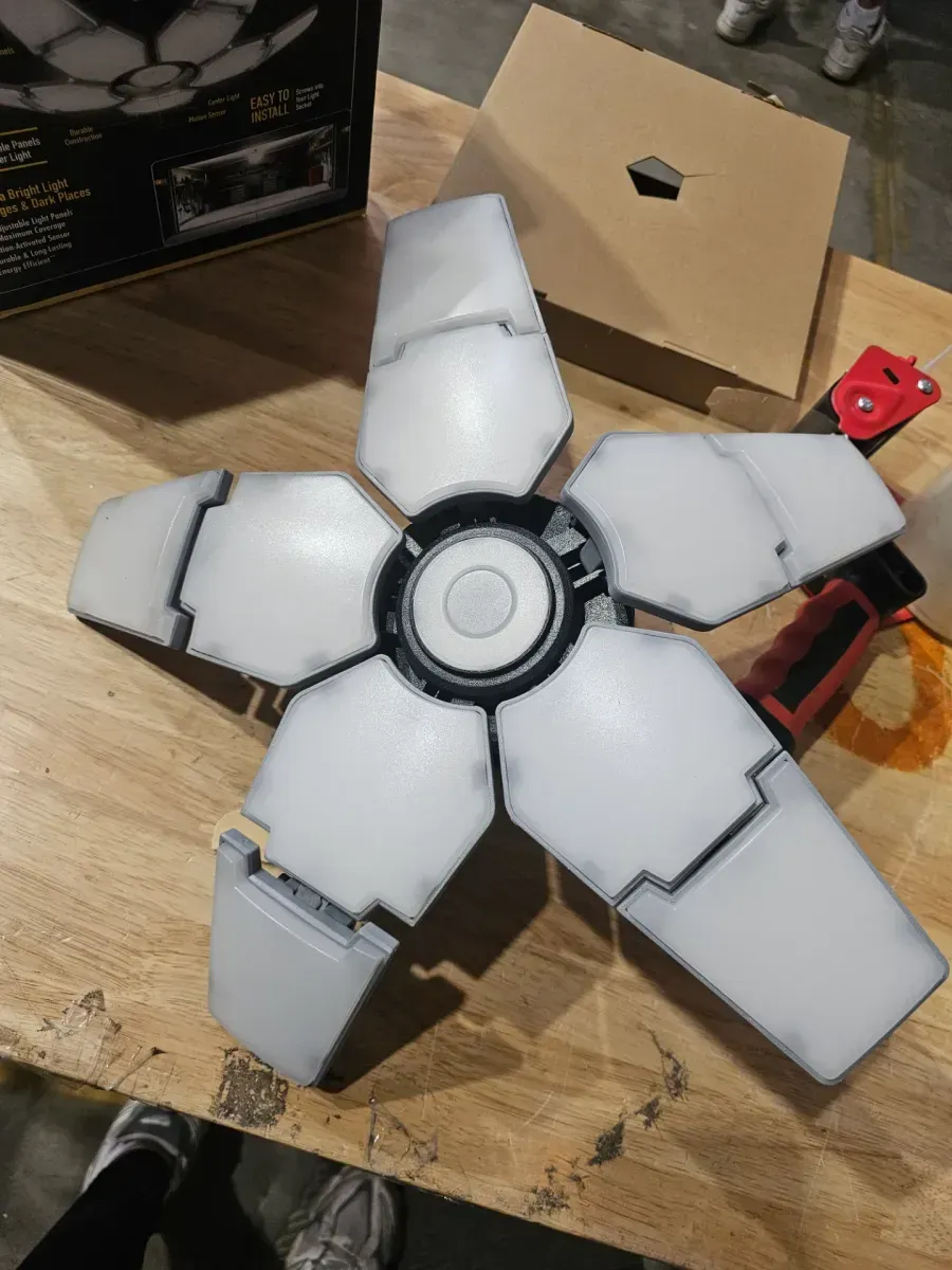 40-Watt Motion-Activated LED Garage Light with 10-Adjustable Panels, 372 LED Bulbs - image 2