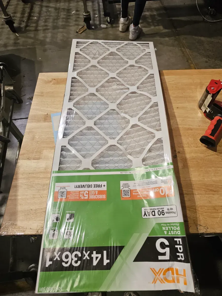 *** Pack of 3 *** 14 in. x 36 in. x 1 in. Standard Pleated Air Filter FPR 5, MERV 8 - image 2