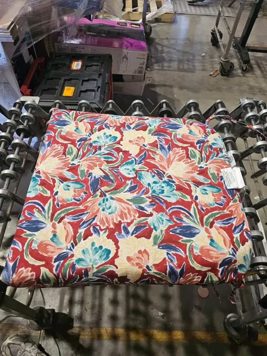 Arden Selections Leala Texture Outdoor Dining Chair Cushion (20 in. W x 20 in. D Universal Outdoor Seat Pad in Chili Floral) - image 4