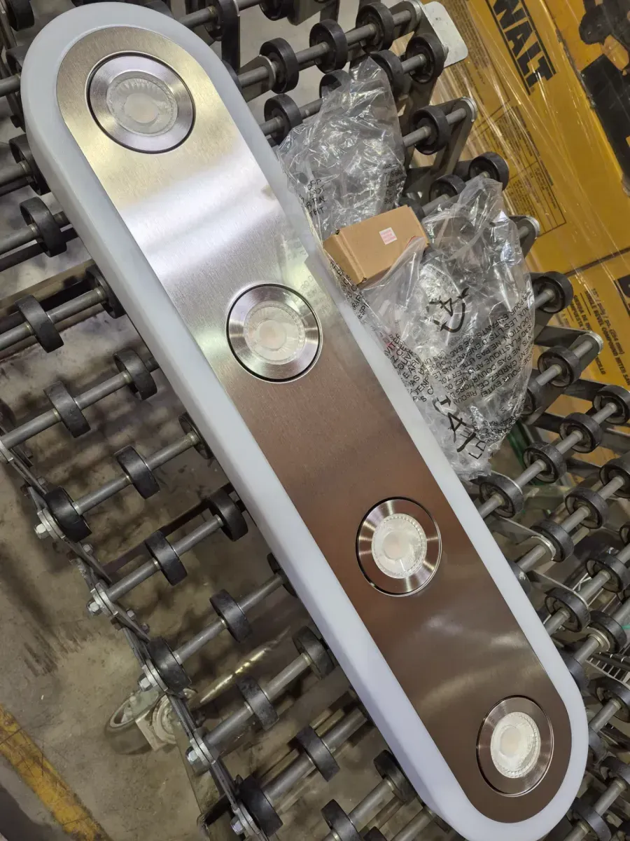 Modern 4-Light LED Adjustable Spotlight Ceiling Fixture (Pivot 32 in. Transitional Brushed Nickel Selectable CCT Integrated LED Flush Mount for Kitchens) - image 4