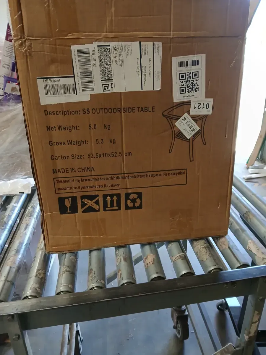 All-Weather Wicker Patio Side Table with Glass Top (Carolina Brown Square Wicker Outdoor Side Table) - image 4