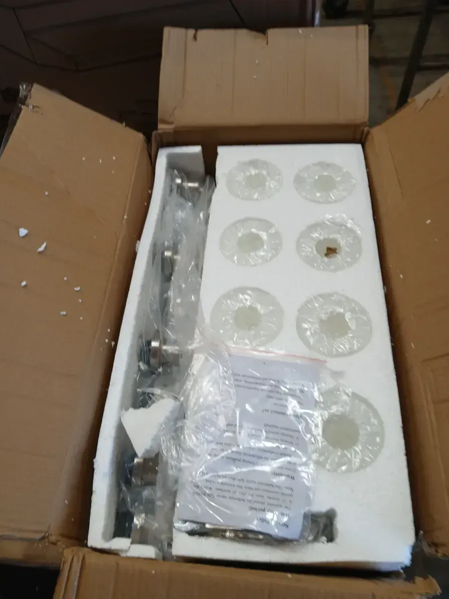 52 in. 8 Light Chrome Dimmable Vanity Light with White Glass Shade for Bedroom Bathroom Dressing Room, No Bulbs Included - image 2