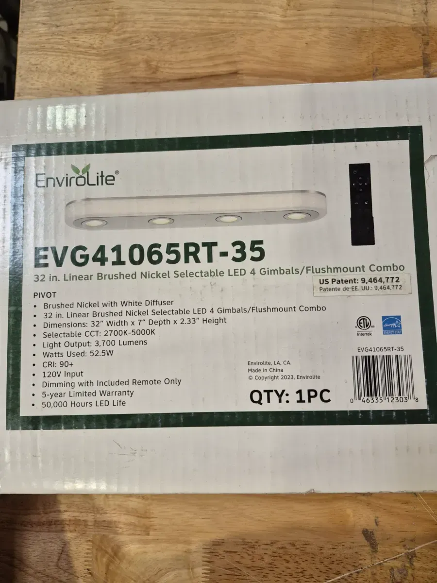 Modern 4-Light LED Adjustable Spotlight Ceiling Fixture (Pivot 32 in. Transitional Brushed Nickel Selectable CCT Integrated LED Flush Mount for Kitchens) - image 3