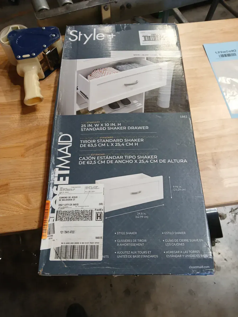 Style+ 10 in. H x 25 in. W White Shaker Drawer Kit for 25 in. W Style+ Tower - image 2