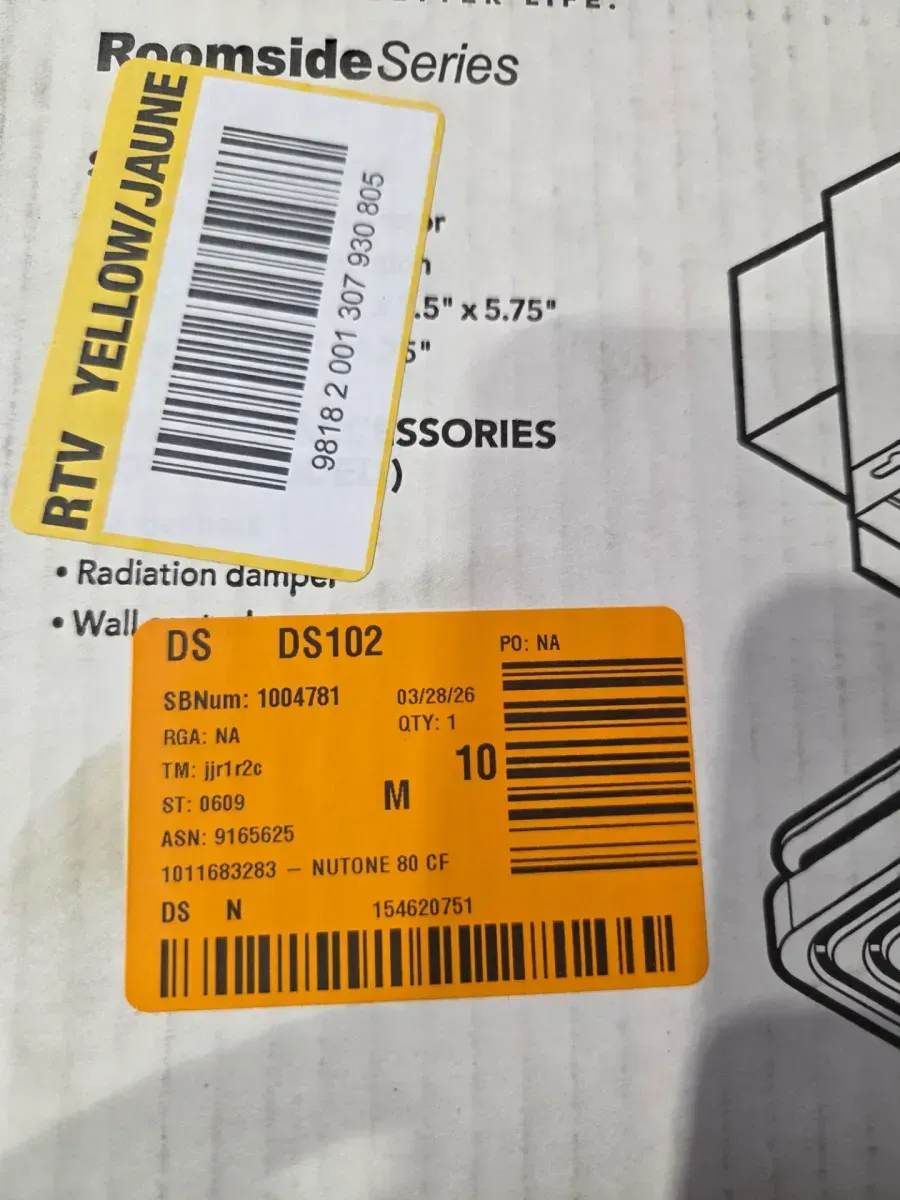 Broan-NuTone Roomside Series, White, 80 CFM, No Cut Roomside Installation with Light, ENERGY STAR, Bathroom Exhaust Fan - image 2