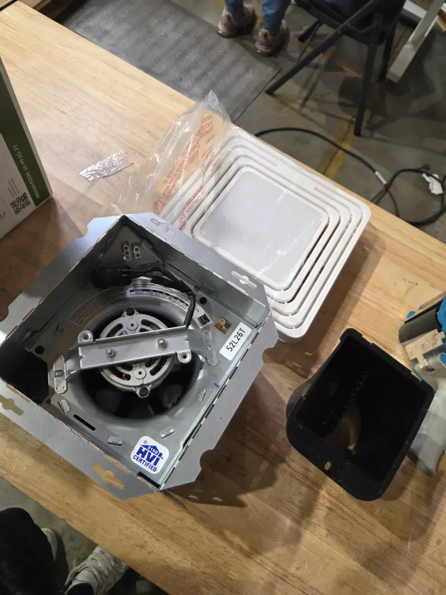 Broan-NuTone Roomside Series, White, 80 CFM, No Cut Roomside Installation with Light, ENERGY STAR, Bathroom Exhaust Fan - image 4