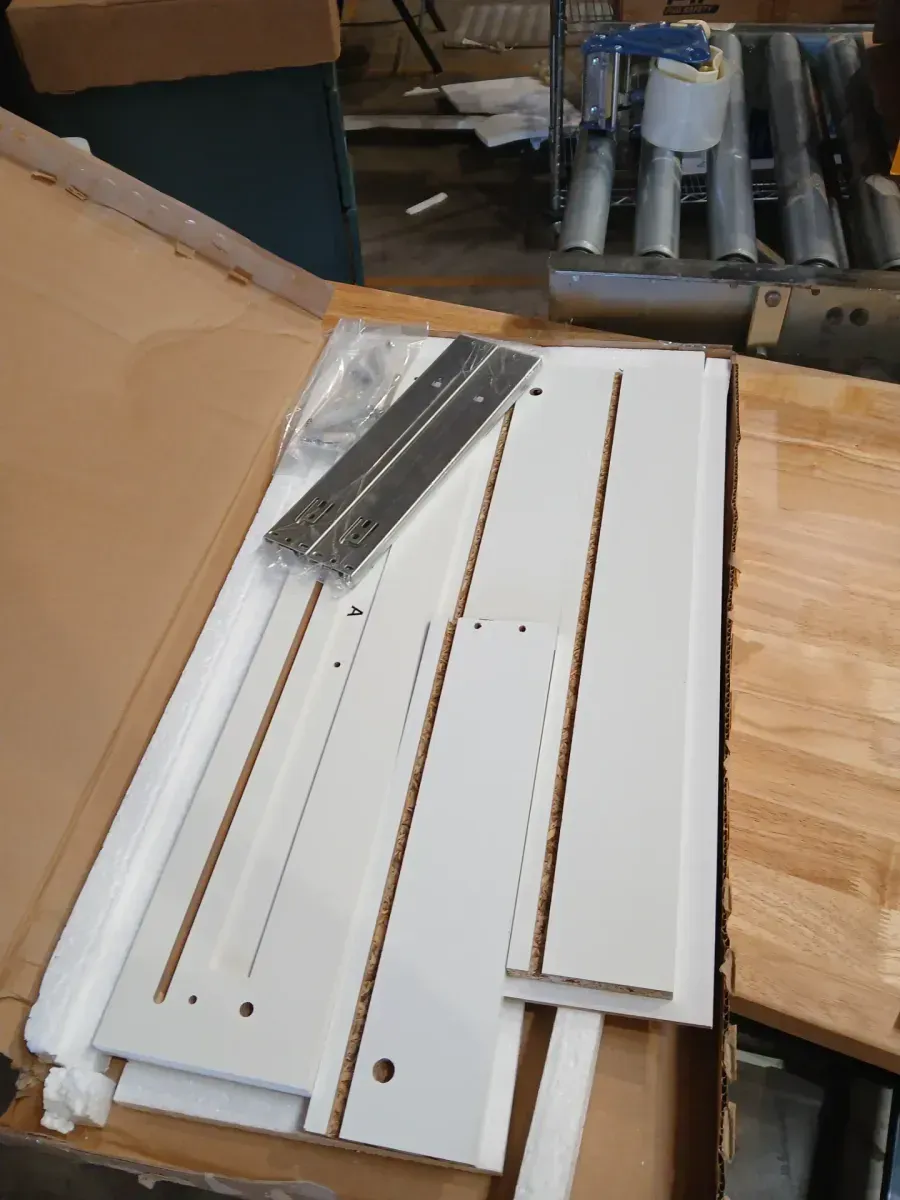 White Shaker-Style Pull-Out Drawer with Metal Handle (Style+ 5 in. x 25 in. White Shaker Drawer Kit for 25 in. W Style+ Tower) - image 4