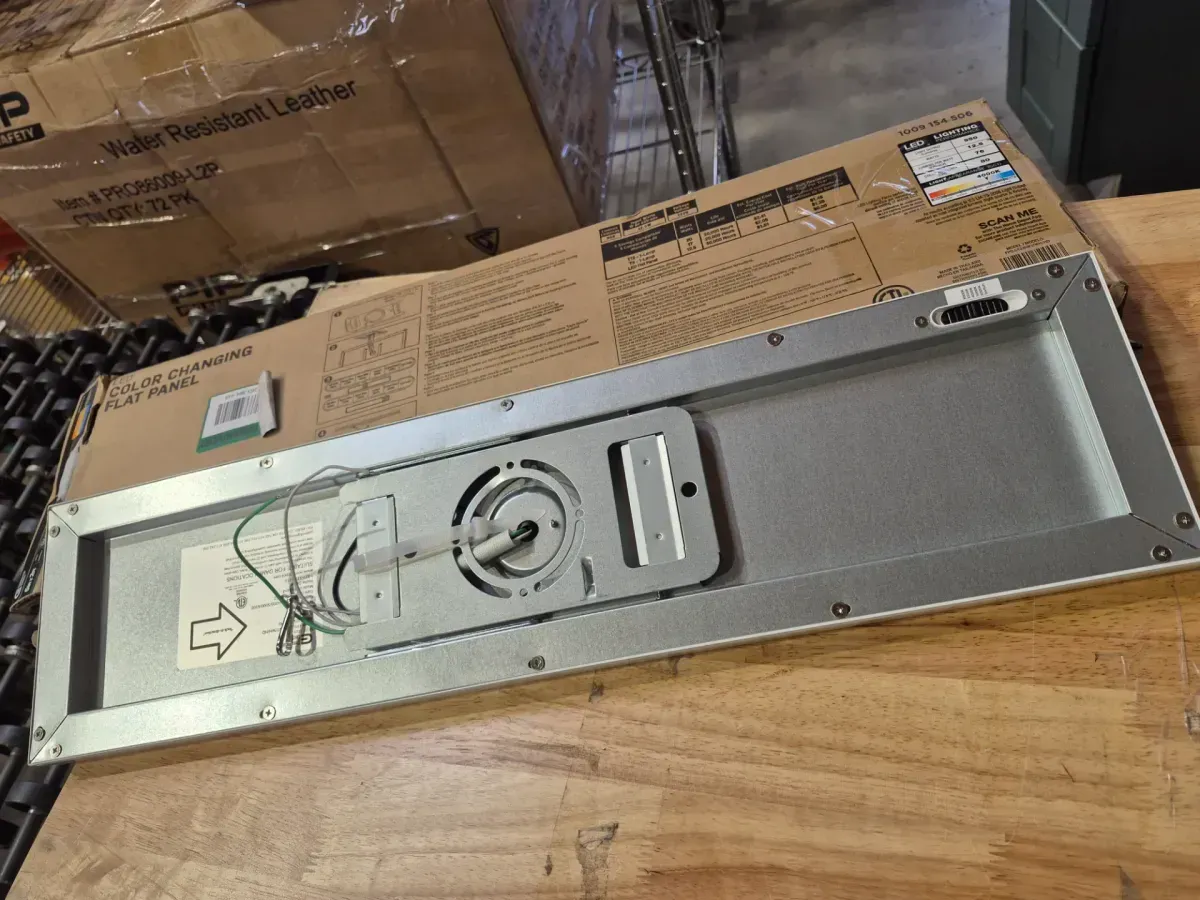 1-Pk 6 in. x 2 ft. 950 Lumens Dimmable White Integrated LED Flat Panel Ceiling Flush Mount Fixture with Adjustable 5CCT - image 4