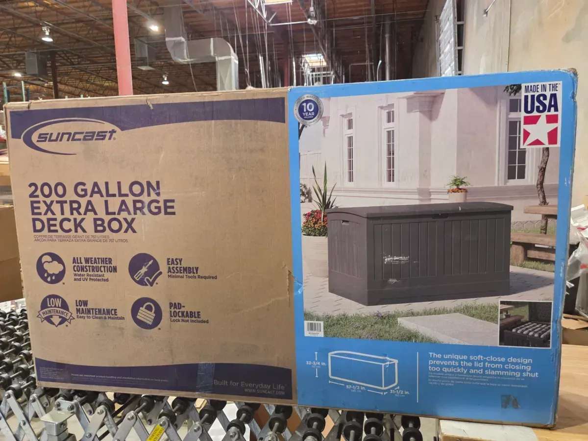 Suncast Large Outdoor Storage Deck Box - Gray - image 2