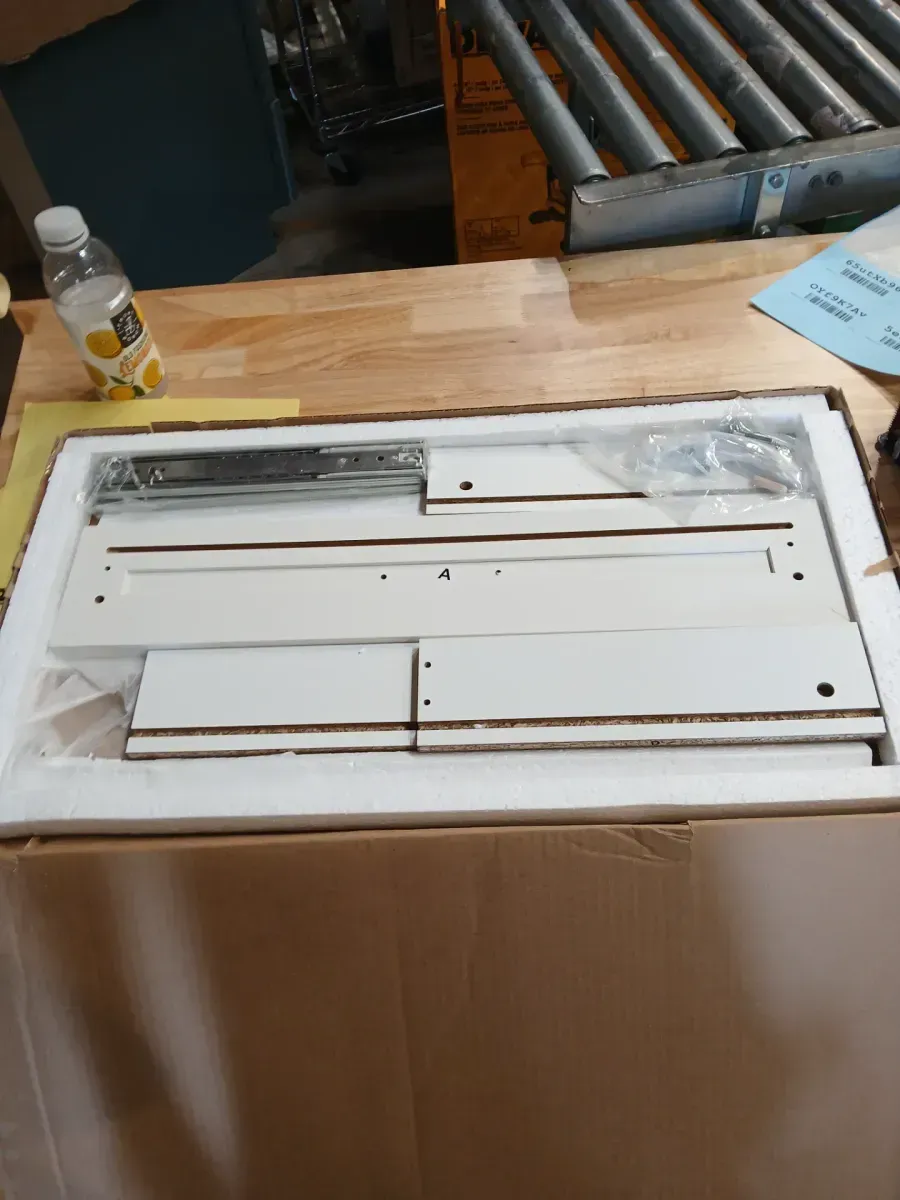 White Shaker-Style Pull-Out Drawer with Metal Handle (Style+ 5 in. x 25 in. White Shaker Drawer Kit for 25 in. W Style+ Tower) - image 5