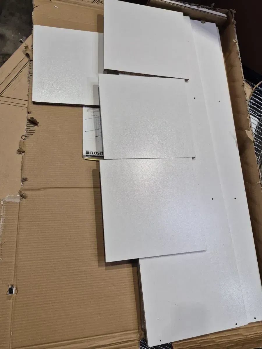 Closet Organizer System with 6-Shelf Tower and Hanging Rods, White - image 2