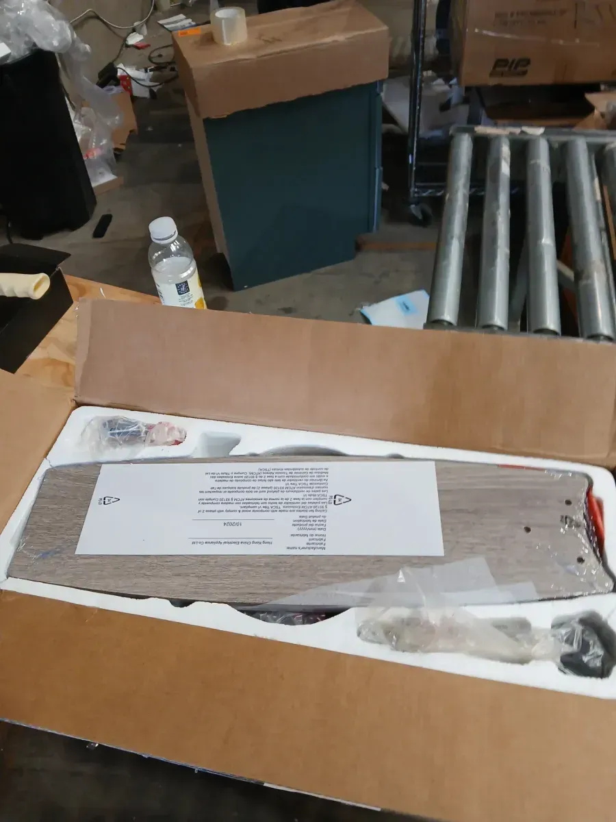 44-inch Brushed Nickel 3-Blade Ceiling Fan with LED Light Kit - image 3